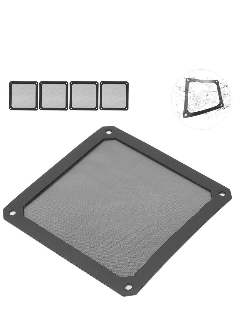 KASTWAVE - 5 Pcs PC Cooler Fan Filter, Dustproof PVC Magnetic Computer Mesh Frame Nylon Dust Filter Case Cover - Image 1