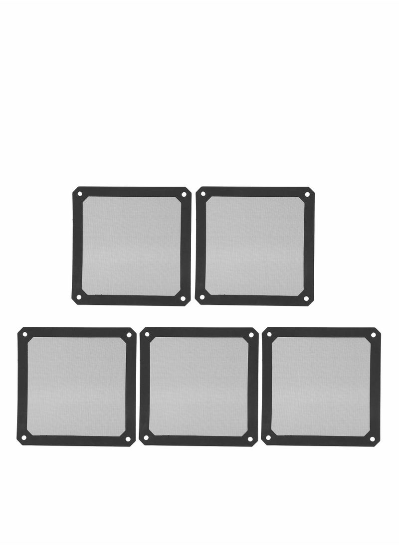 KASTWAVE - 5 Pcs PC Cooler Fan Filter, Dustproof PVC Magnetic Computer Mesh Frame Nylon Dust Filter Case Cover - Image 1
