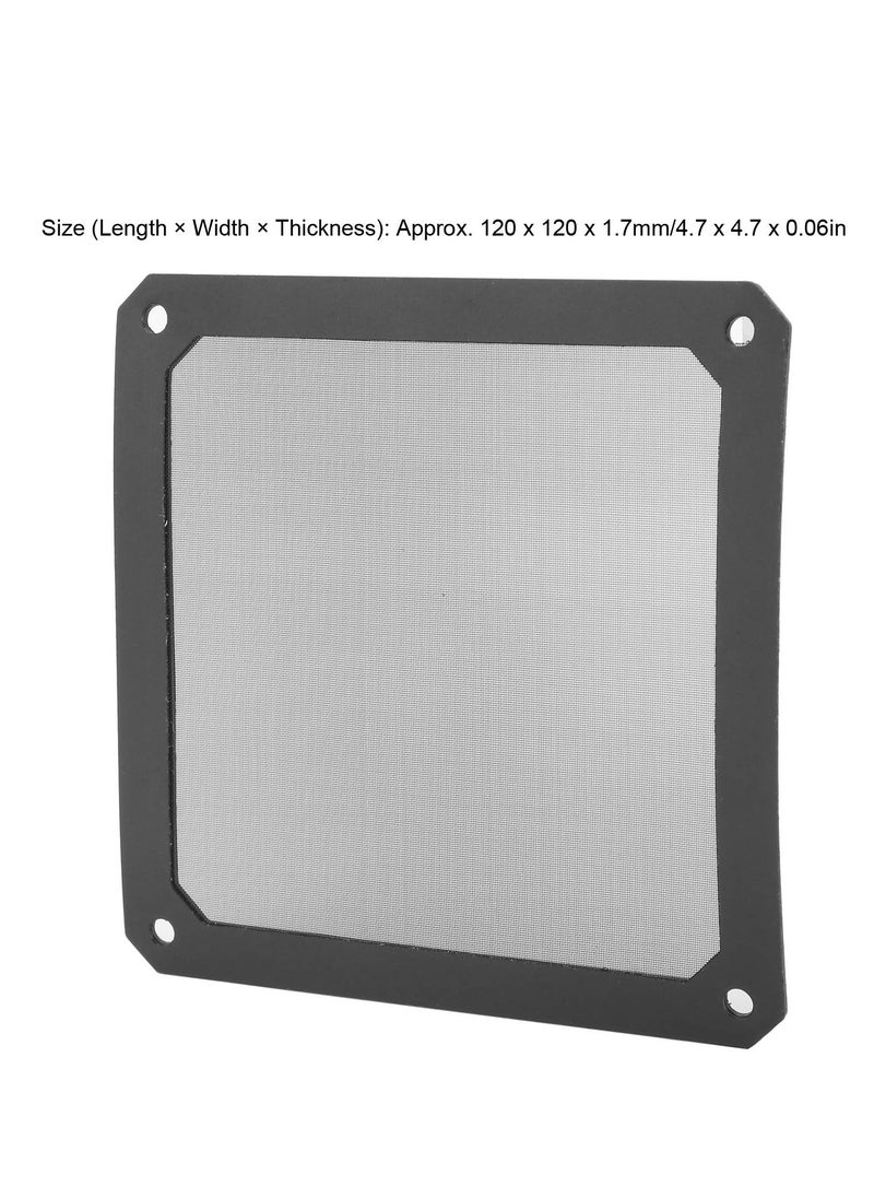 KASTWAVE - 5 Pcs PC Cooler Fan Filter, Dustproof PVC Magnetic Computer Mesh Frame Nylon Dust Filter Case Cover - Image 1