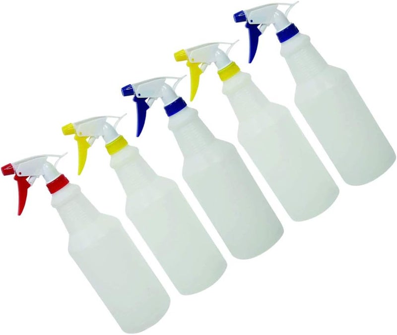كلاراكو زجاجة رذاذ من كلاركو، 5 قطع، سعة 750 مل، رذاذ شفاف للنباتات لتنظيف زجاجات رذاذ الماء، بخاخ مياه للنباتات، زجاجة مضخة للزهور والنباتات عشوائيًا - Image 4