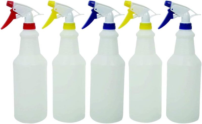 كلاراكو زجاجة رذاذ من كلاركو، 5 قطع، سعة 750 مل، رذاذ شفاف للنباتات لتنظيف زجاجات رذاذ الماء، بخاخ مياه للنباتات، زجاجة مضخة للزهور والنباتات عشوائيًا - Image 1