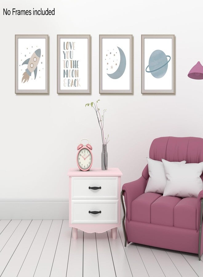 Foedor Boho Neutral Wall Art Prints Set of 4, Boho Nursery Decor Girl Boy, Love You to the Moon and Back Wall Decor Posters for Classroom Toddler Kids Room Playroom, 8x10 Unframed - Image 4