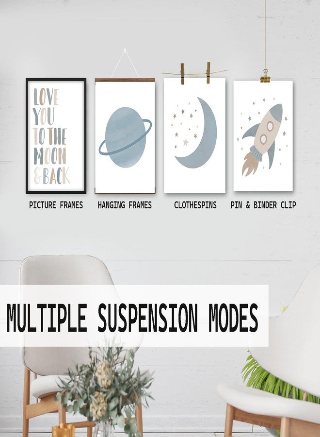 Foedor Boho Neutral Wall Art Prints Set of 4, Boho Nursery Decor Girl Boy, Love You to the Moon and Back Wall Decor Posters for Classroom Toddler Kids Room Playroom, 8x10 Unframed - Image 3