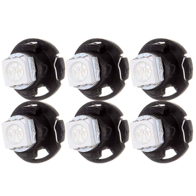 cciyu 6 Pack T4.7 Neo Wedge A/C Light Instrument Panel Gauge Cluster Dashboard LED Bulb(blue) - Image 1
