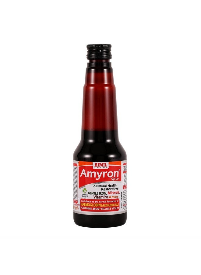 AIMIL Amyron Syrup - 200ml (Pack of 2) | Enriched with Vitamins & Mineral Rich Herbs for Men & Women of All Ages | Reduces Tiredness & Fatigue | Improves Haemoglobin Level - Image 4