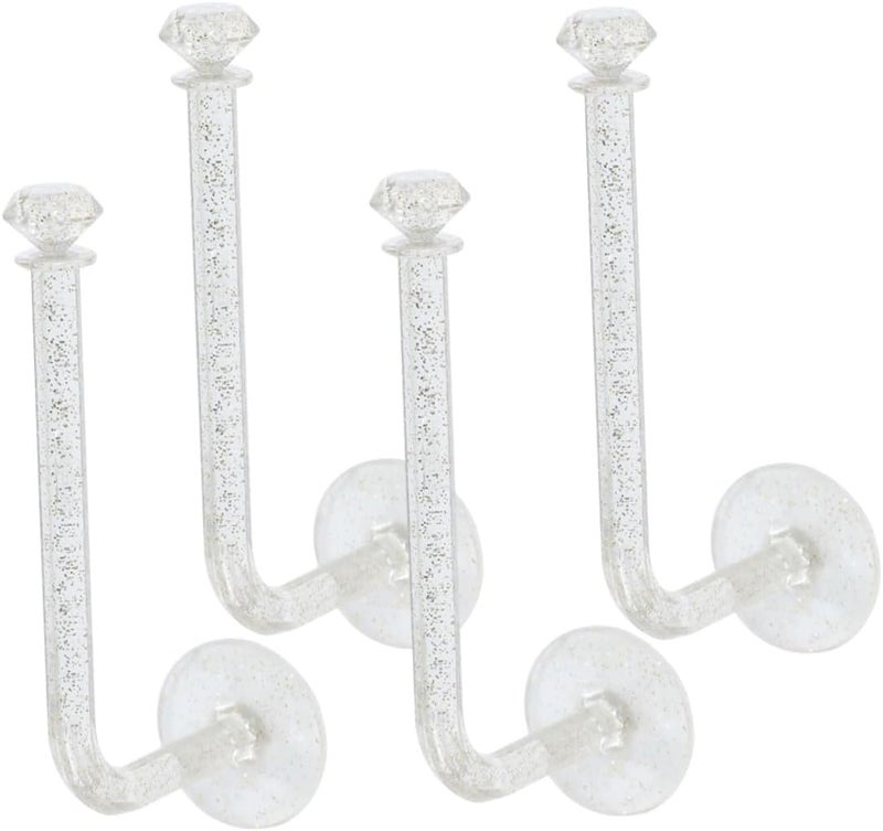 4pcs No-Drill Adhesive Wall Hooks for Hanging Coats and Keys, Small Decorative Sticky Hooks for Bathroom and Kitchen Organization - Image 1