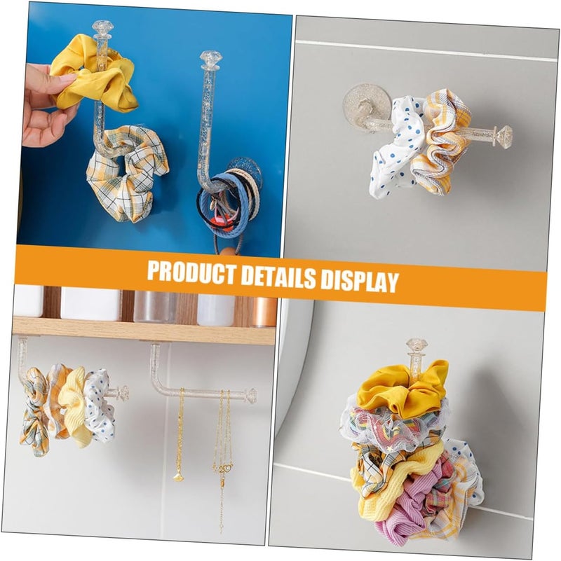 4pcs No-Drill Adhesive Wall Hooks for Hanging Coats and Keys, Small Decorative Sticky Hooks for Bathroom and Kitchen Organization - Image 4