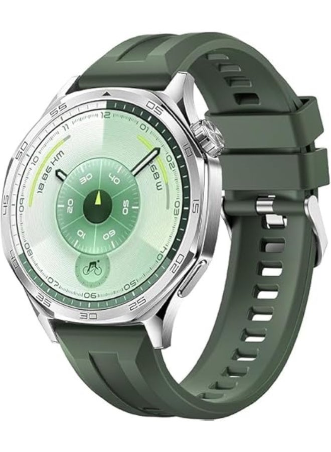 ECO Universal 22mm Silicone Watch Strap, Quick Release Watch Straps for Men and Women, Skin-friendly, Soft, Replacement Strap for 22mm Compatible with Amazfit/Huawei/MI/Fossil/samsung (Green) - Image 1