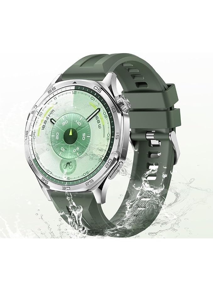 ECO Universal 22mm Silicone Watch Strap, Quick Release Watch Straps for Men and Women, Skin-friendly, Soft, Replacement Strap for 22mm Compatible with Amazfit/Huawei/MI/Fossil/samsung (Green) - Image 2