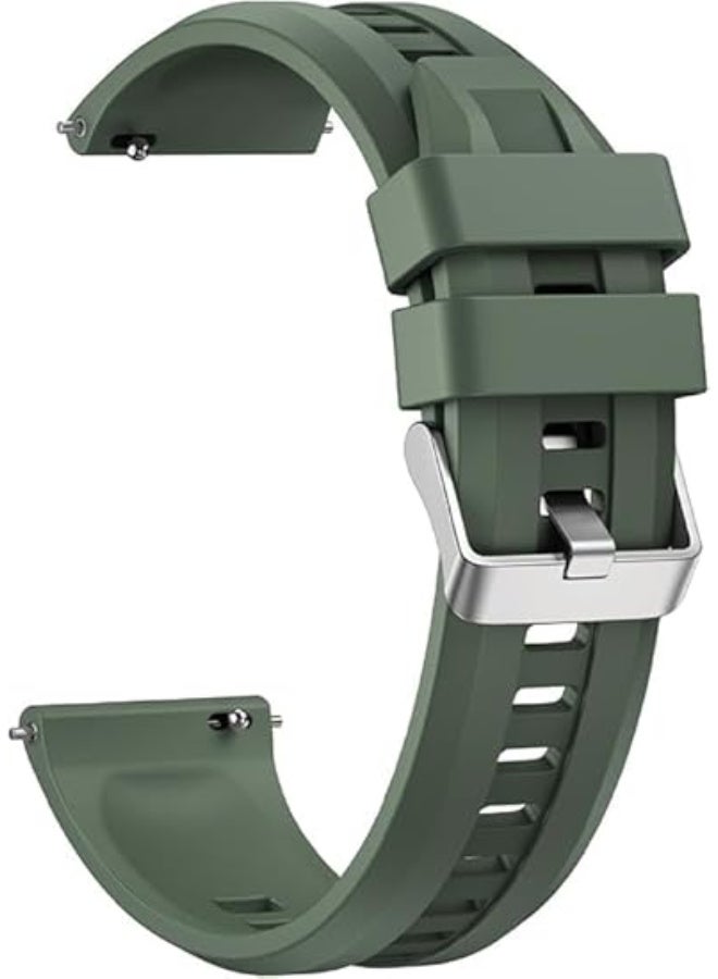 ECO Universal 22mm Silicone Watch Strap, Quick Release Watch Straps for Men and Women, Skin-friendly, Soft, Replacement Strap for 22mm Compatible with Amazfit/Huawei/MI/Fossil/samsung (Green) - Image 5