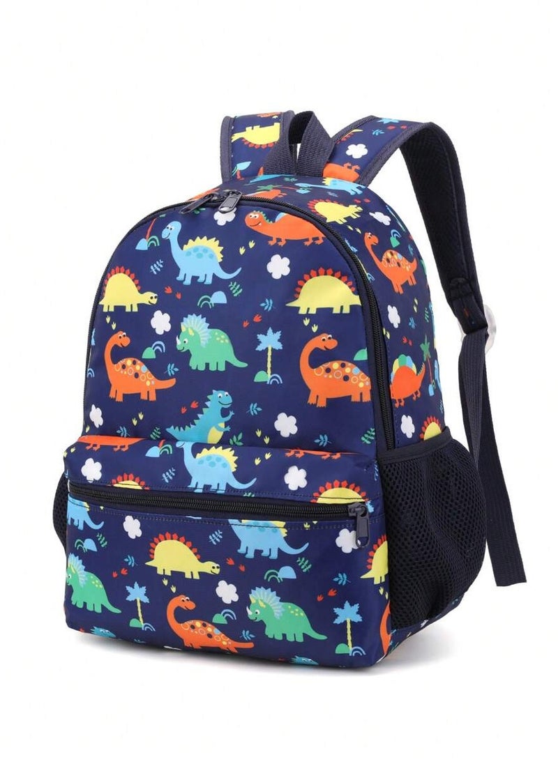 SamoDani Dinosaur School Bag Backpack Perfect for preschool, nursery, FS and KG stages, Boys, Blue  - Image 1