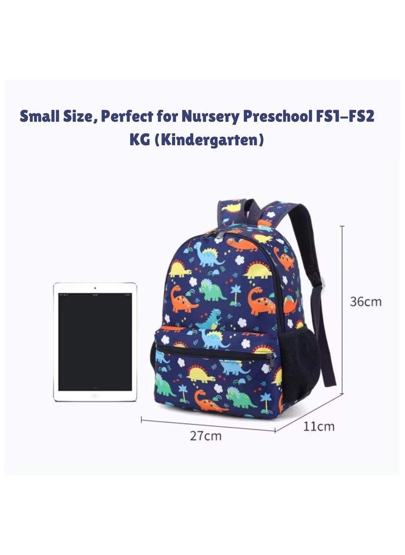 SamoDani Dinosaur School Bag Backpack Perfect for preschool, nursery, FS and KG stages, Boys, Blue  - Image 2