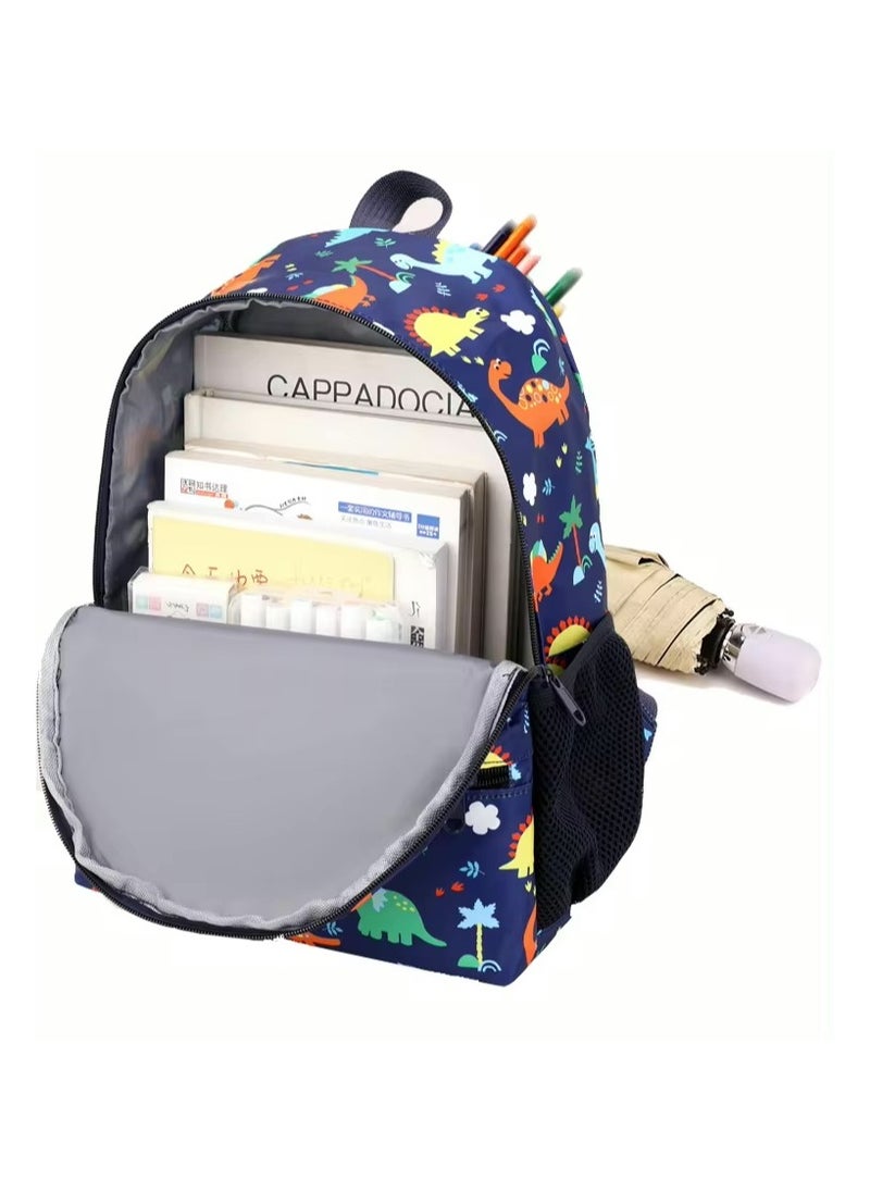 SamoDani Dinosaur School Bag Backpack Perfect for preschool, nursery, FS and KG stages, Boys, Blue  - Image 3