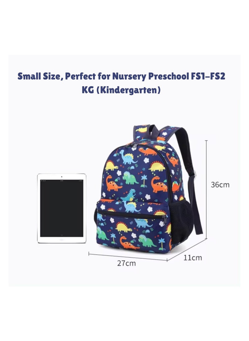 SamoDani Dinosaur School Bag Backpack Perfect for preschool, nursery, FS and KG stages, Boys, Blue  - Image 5