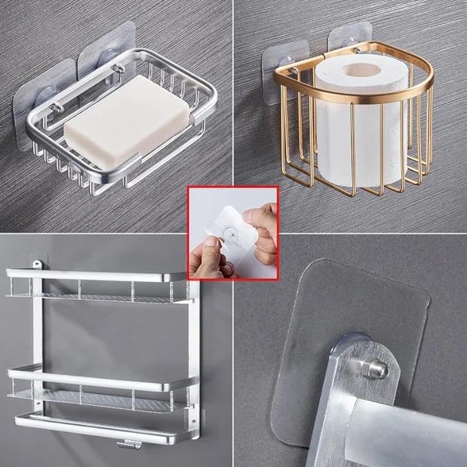 Wishbone Hook Screw Wall Hooks for Hanging Strong Adhesive Hooks for Wall Heavy Duty self Adhesive Hook Wall hangings Sticky Photo Frame HangersStainless Steel Transparent - Image 5