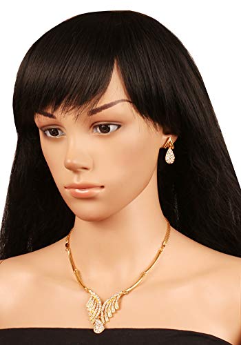Touchstone Ad Golden Fashionable Necklace Set for Women - Image 4