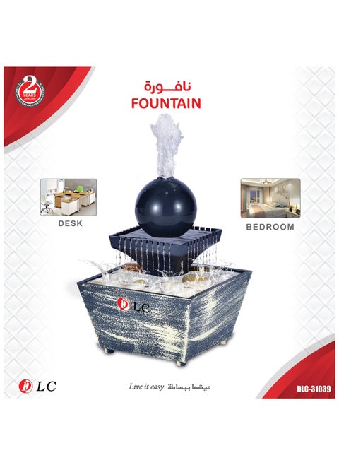 Tabletop Fountain 3V USB Mini Waterfall Indoor Ball Waterfall Fountain for Indoor Spaces, Relaxation Water Feature DLC-31039