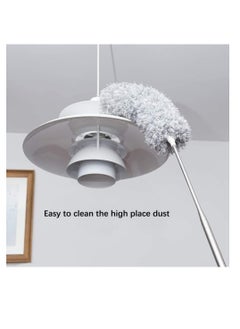 Generic Extra Long Microfiber Broom with Extended Shade, Cobweb Cover Brush, Scratch Resistant, Foldable and Washable, Lint Free Broom for Cleaning Ceiling Blinds and Ceiling Fan  - Image 3
