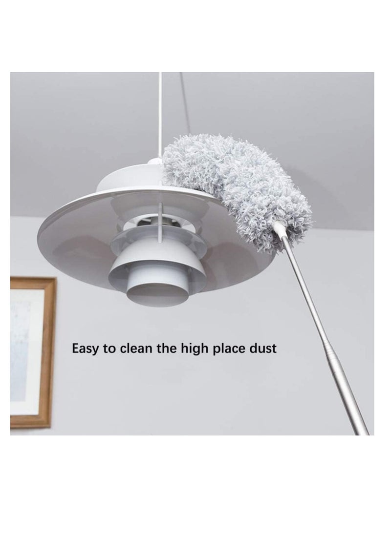 Generic - Extra Long Microfiber Broom with Extended Shade, Cobweb Cover Brush, Scratch Resistant, Foldable and Washable, Lint Free Broom for Cleaning Ceiling Blinds and Ceiling Fan - Image 1