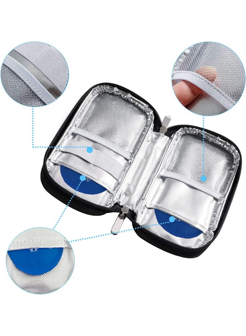 Leng Ke Insulin Cooler Travel Case for Diabetic, Insulin Cooling Case Travel Portable Insulin Pen Carrying Case Cooler Bag Organizer for Diabetic Supplies with 2 Ice Pack - Image 2