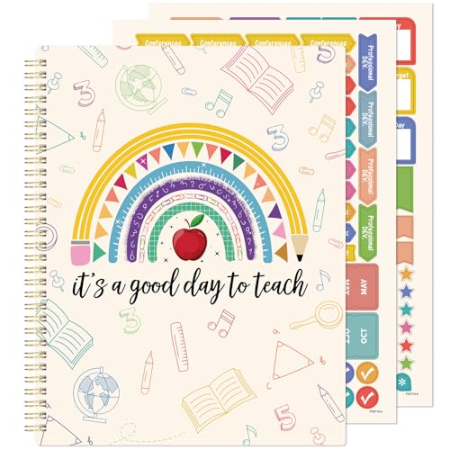 Lortarl Undated Teacher Planner - Teacher Planners 8.5 x 11, Teachers Lesson Plan Book, Teachers Lesson Planner 2026-2027 with Stickers and Inner Pocket - Image 1