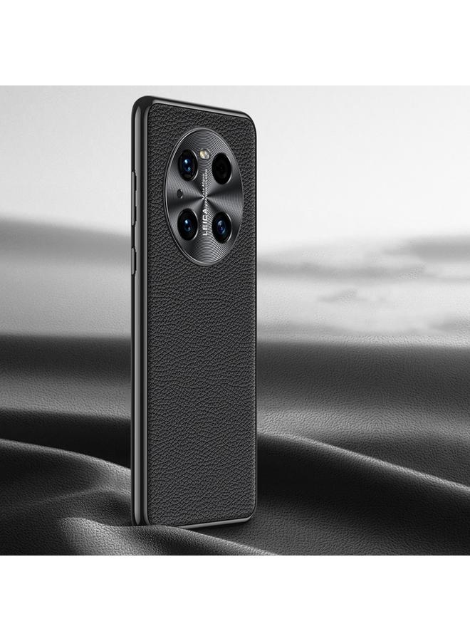 S-TOP Case For Huawei Mate 40 Pro Litchi Texture Genuine Leather Phone Case - Image 1
