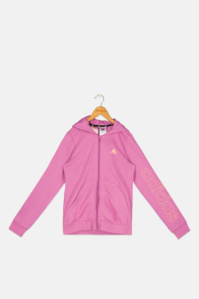 Adidas Kids Boy Sportswear Fit Long Sleeve Outdoor Sweatshirt, Light Purple - Image 1