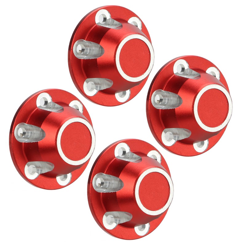 4pcs RC Tire Lock Cap for AXIAL 1/6 SCX6 JLU Remote Control Car Upgrade Accessories Red - Image 2