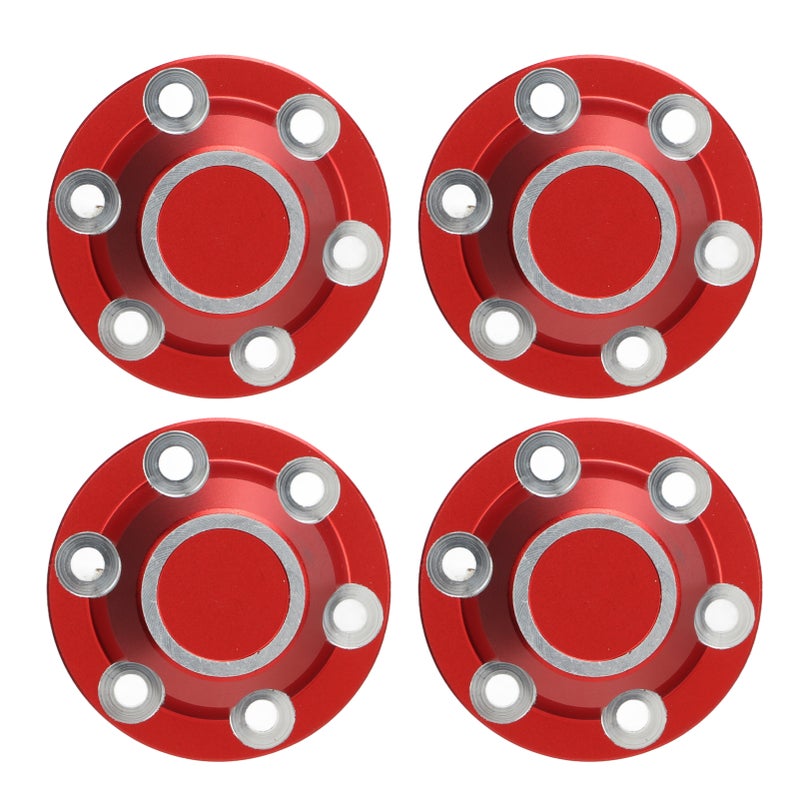 4pcs RC Tire Lock Cap for AXIAL 1/6 SCX6 JLU Remote Control Car Upgrade Accessories Red - Image 3