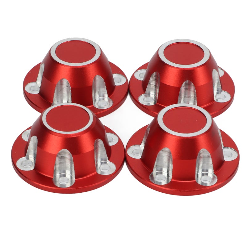 4pcs RC Tire Lock Cap for AXIAL 1/6 SCX6 JLU Remote Control Car Upgrade Accessories Red - Image 5
