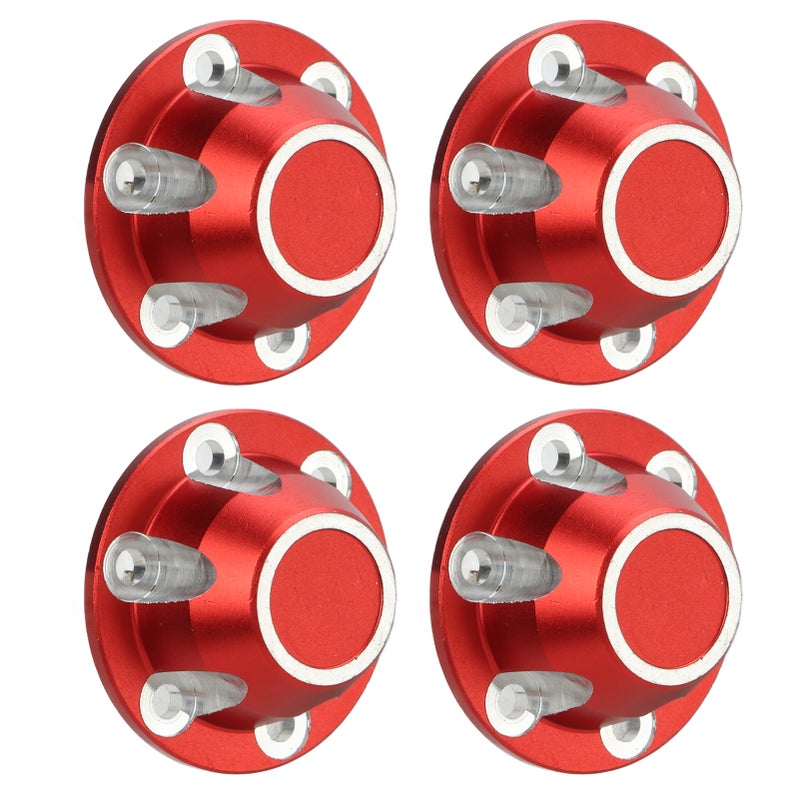 4pcs RC Tire Lock Cap for AXIAL 1/6 SCX6 JLU Remote Control Car Upgrade Accessories Red - Image 1