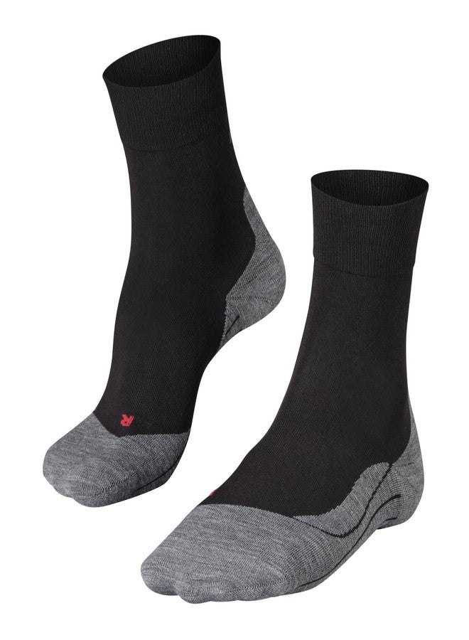 FALKE Men's RU4 Endurance Running Socks, Mid Calf, Medium Cushion, Athletic, Breathable Quick Dry, Organic Cotton, Black (Black-Mix 3010), 6.5-8.5, 1 Pair - Image 1