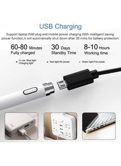 Theodor Theodor Stylus Pen for iPad with Tilt Sensitivity iPad Stylus Pencil for Apple iPad 10/9/8/7/6 iPad Pro 11 iPad Pro 12.9 iPad Mini 6/5 iPad Air 5/4/3 Palm Rejection Magnetic Attachment White  - Image 5