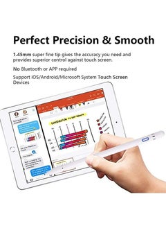 Theodor Theodor Stylus Pen for iPad with Tilt Sensitivity iPad Stylus Pencil for Apple iPad 10/9/8/7/6 iPad Pro 11 iPad Pro 12.9 iPad Mini 6/5 iPad Air 5/4/3 Palm Rejection Magnetic Attachment White  - Image 2