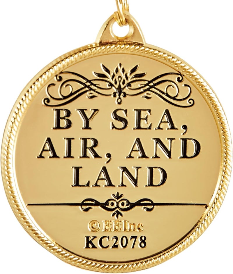 Eagle Emblems, Inc. EEC, Inc. US Navy Crest Keychain Patriotic Key Rings Military Gifts Collectibles Men Women, Blue, 1 1/2" - Image 3