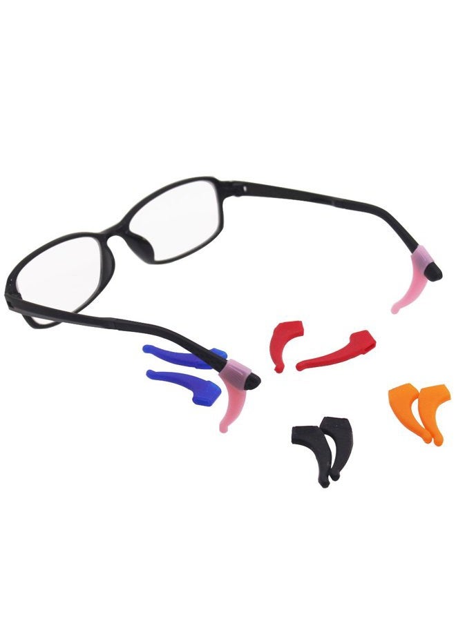SENHAI 6 Pack Anti-Slip Silicone Glasses Straps with 6 Pairs Ear Grip Hooks, Soft Eyewear Retainer Eyeglasses Holder for Kids Adult Sports - Black, Red, Orange, Pink, Blue, Green - Image 5