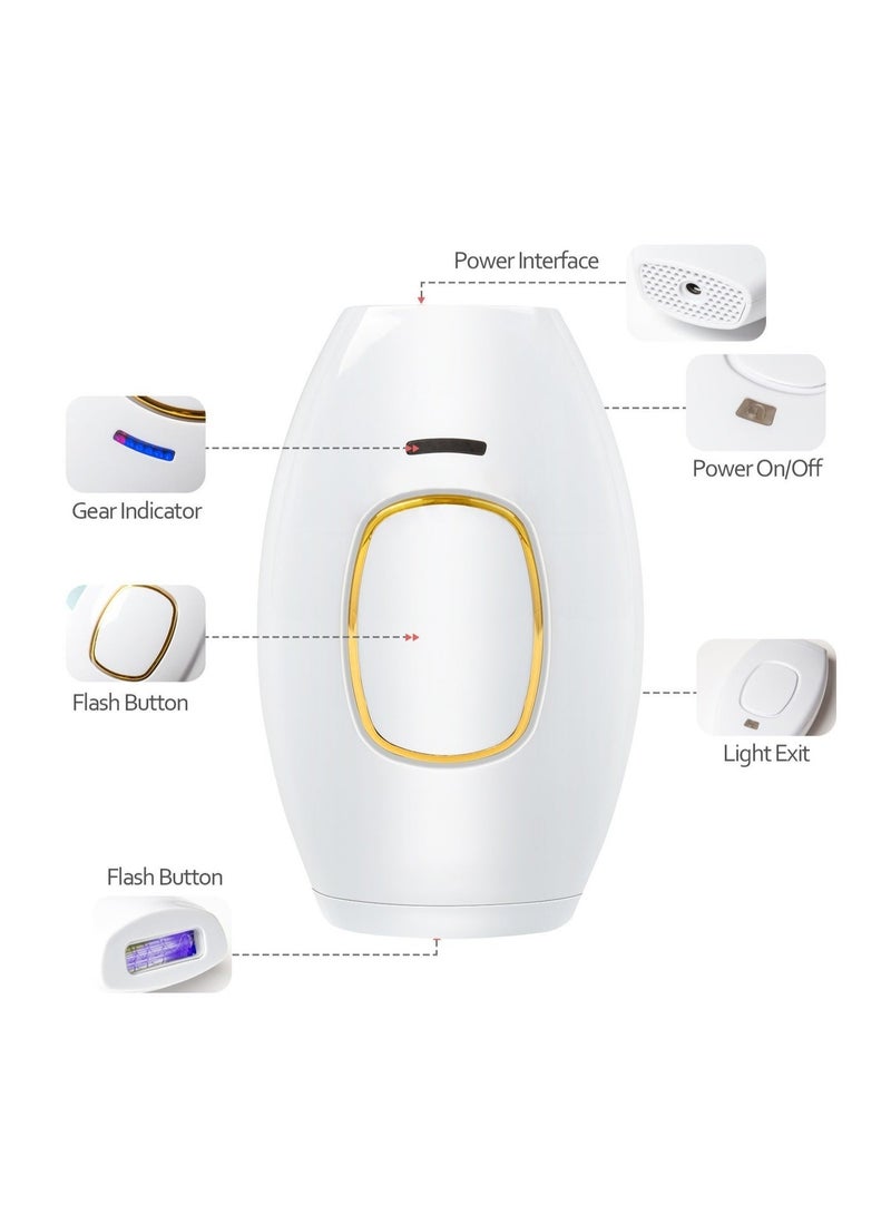 IPL Laser Hair Removal, Home Use Laser Hair Removal Device, 500,000 Flashes, Painless IPL Hair Removal for Women and Men, Suitable for Face, Legs, Arms, Bikini Line, White - Image 2