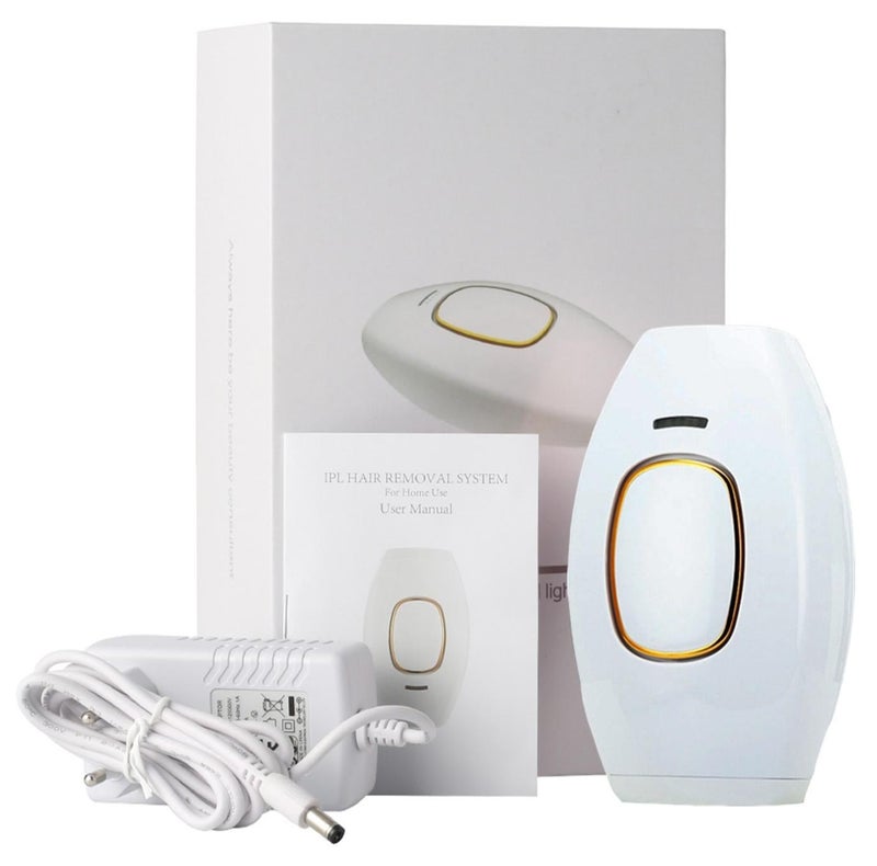 IPL Laser Hair Removal, Home Use Laser Hair Removal Device, 500,000 Flashes, Painless IPL Hair Removal for Women and Men, Suitable for Face, Legs, Arms, Bikini Line, White - Image 1