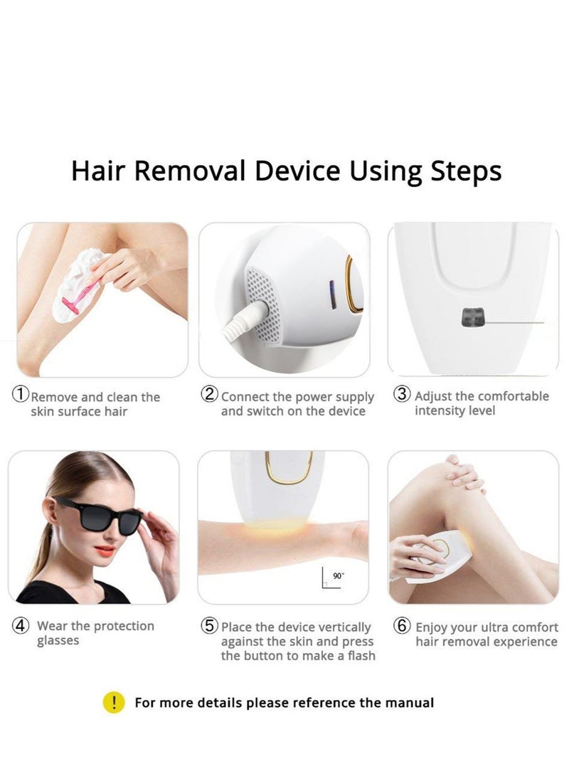 IPL Laser Hair Removal, Home Use Laser Hair Removal Device, 500,000 Flashes, Painless IPL Hair Removal for Women and Men, Suitable for Face, Legs, Arms, Bikini Line, White - Image 3