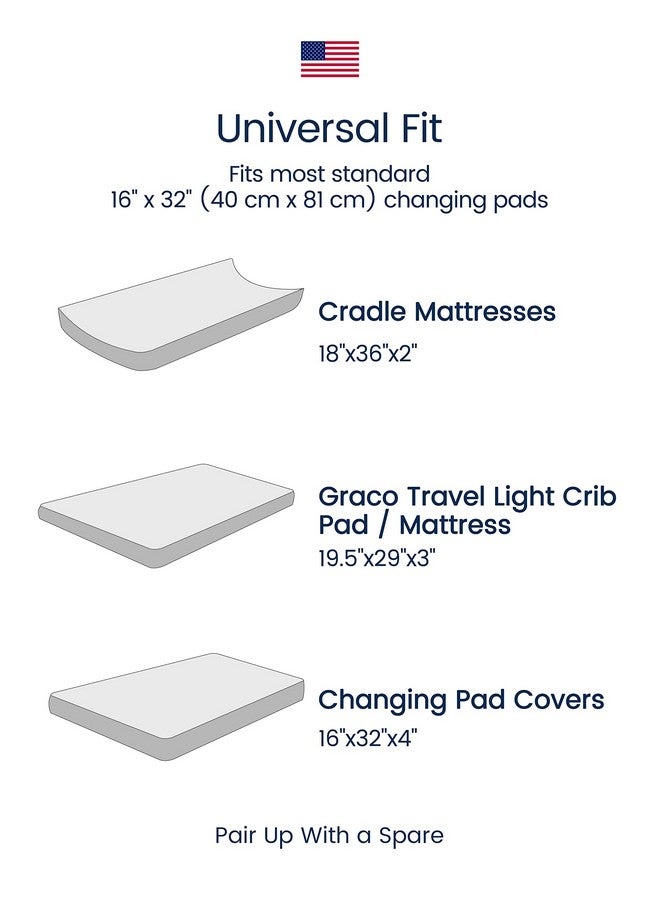 TotAha Premium Stretchy Changing Pad Covers (2-Pack) Hypoallergenic, Silky Comfort, Buttery Soft, Calming Effect, All-Season Jersey-Knit 5'' Deep Pocket(Meredith Allover Floral & Pale Pink Flowers) - Image 4