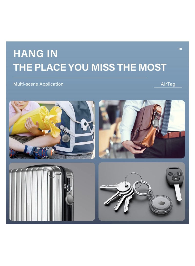 IPX8 Waterproof Case Cover for Apple Airtags with Keychain Anti-Scratch Full Body Protective Holder  - Image 5