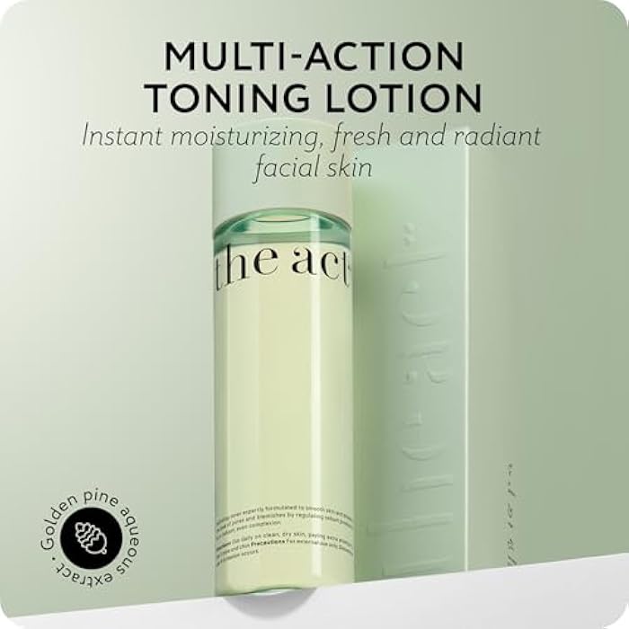 THE ACT Facial Toner for All Skin Types – Hydrating, Toning & Cleansing Toner for Face, All Types Skin, Pore Cleanser with Patented Pine Extract, Makeup Remover, Self & Skin Care Routine, 6.8 Fl Oz - Image 2