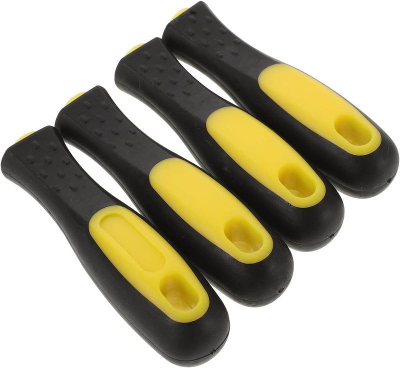 4pcs Rasp Handle for File with Anti-Slip Dual Color Grip, Sturdy Plastic Cutter Handle Replacement for Craft Making and Multipurpose File Use, 8-inch Ergonomic Tool Grip - Image 1