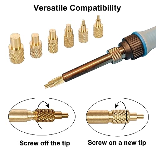 HanTof 8Pcs Heat-set Insert Tips Compatible with T18 ST 900M FX888D FX600 WLC100 Soldering Irons. M2, M2.5, M3, M4, M5, M6, M8 Threaded Inserts Tool for Connecting 3D Printed Parts and Plastic Parts - Image 4
