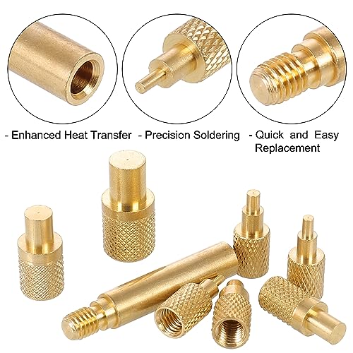 HanTof 8Pcs Heat-set Insert Tips Compatible with T18 ST 900M FX888D FX600 WLC100 Soldering Irons. M2, M2.5, M3, M4, M5, M6, M8 Threaded Inserts Tool for Connecting 3D Printed Parts and Plastic Parts - Image 2