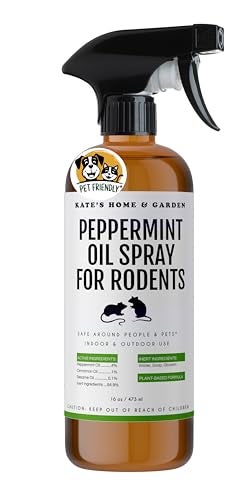 Kate Naturals Peppermint Oil Spray for Rodents, Squirrels, Mouse, Bat, Rat, Car Engines (16oz, Non-Toxic Rodent Repellent, Pet Safe) - Image 1