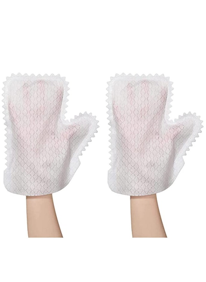 Hi Care (50 Pcs) Disposable Non-woven Microfiber Cleaning Gloves Dust Removal Gloves Dust Wipes Feather Dusters Dual-Sided Disposable Dusting Gloves Glove Wipes  - Image 1