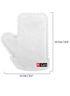 Hi Care (50 Pcs) Disposable Non-woven Microfiber Cleaning Gloves Dust Removal Gloves Dust Wipes Feather Dusters Dual-Sided Disposable Dusting Gloves Glove Wipes  - Image 3