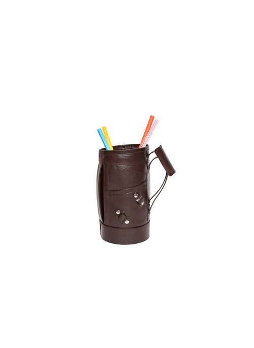 essart essart PU Leather Golf Cart TumblerBrown 