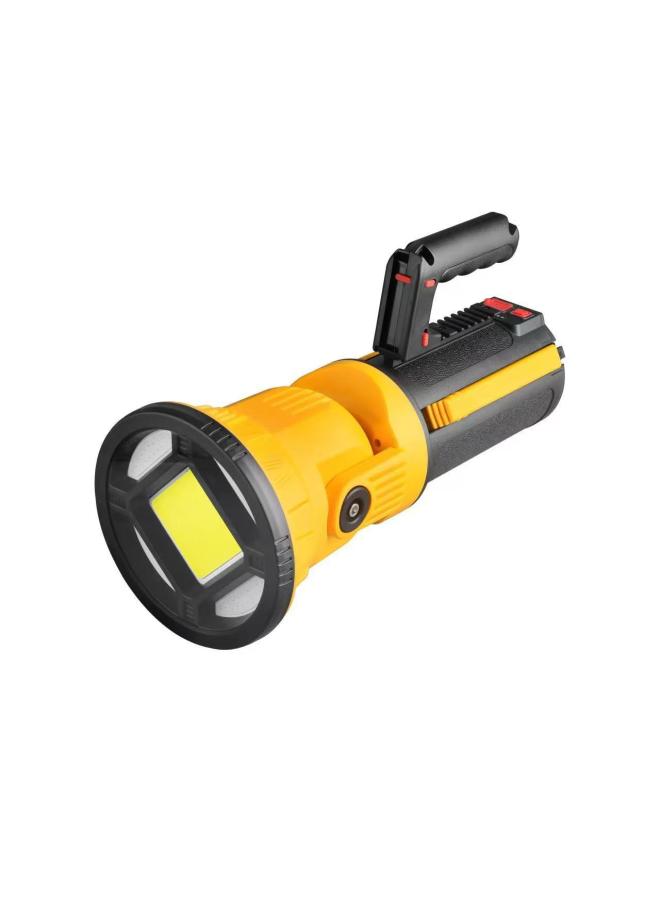 Multi-function Charging LED Portable Lamp Flashlight Outdoor High-power Strong Light Flashlight Lighting Searchlight-Color:W5164-3 (small Cob Model) - Image 1